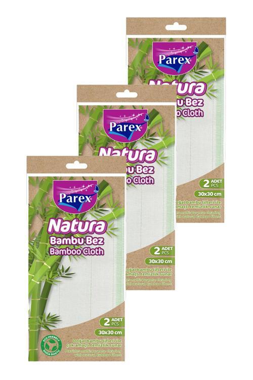 Natura Bambu Bez 2'li Paket 30 x 30 cm Üçlü Set
