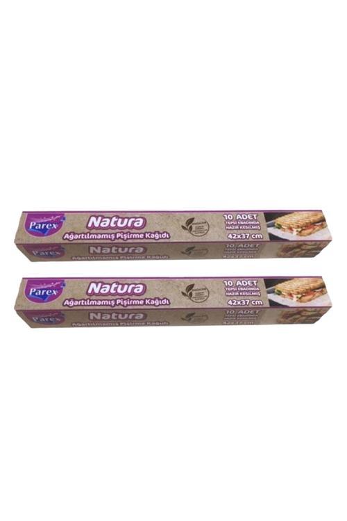 Natura Ağartılmamış Hazır Kesilmiş Pişirme Kağıdı 10’lu İkili Set