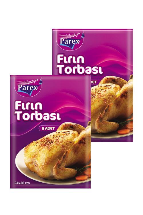 Fırın Torbası 8 Adet 24 x 38 cm İkili Set