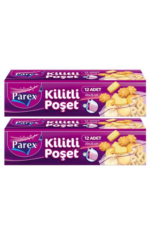 Kilitli Buzdolabı Poşeti Küçük Boy 12'li 20 x 25 cm İkili Set