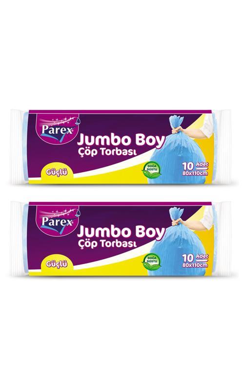 Güçlü Çöp Torbası Jumbo Boy 10'lu 80 x 110 cm İkili Set