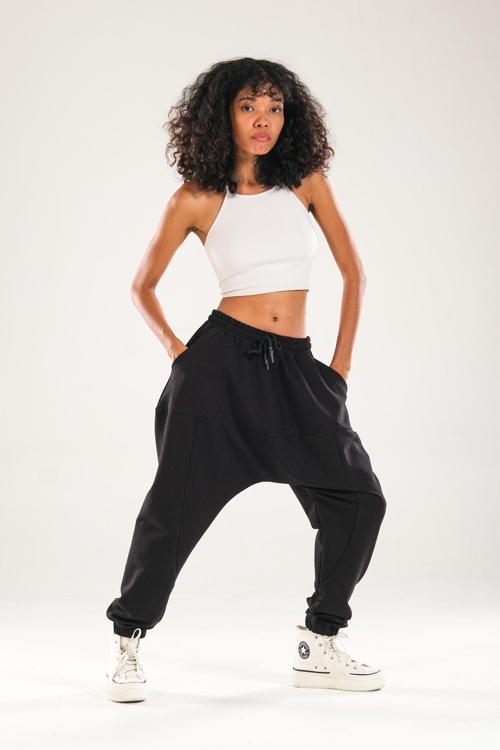 Siyah Harem Jogger Pantolon
