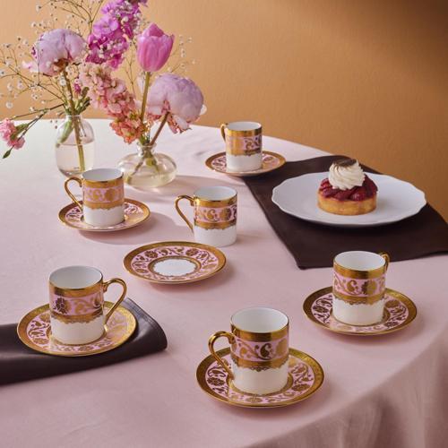 Karca Gülfem 6 Kişilik Kahve Fincan Takımı Pembe 90 Ml