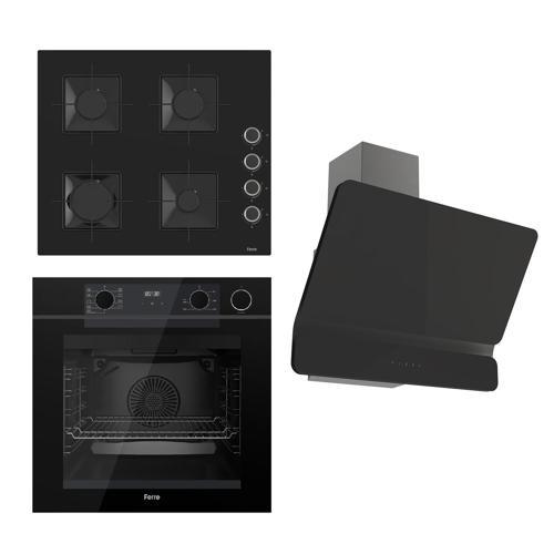 STEAMART-FRYART  Serisi Siyah Set (SS205 + QEP64CS +D080 ) - Emaye Izgara