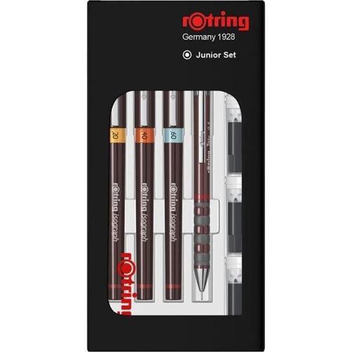 Isograph Rapido Kalemi Seti Junior Set (0.2-0.4-0.6 mm.) + 0.5 Tikky Versatil Kalem