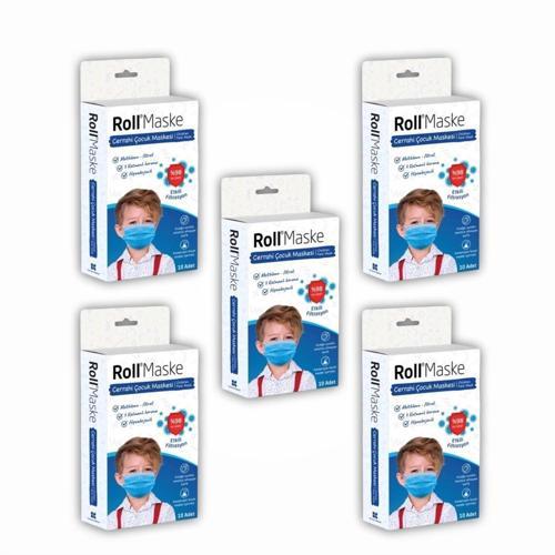 Erkek Çocuk 3 Katlı Telli Cerrahi Maske 10'lu Kutu - 5 Kutu