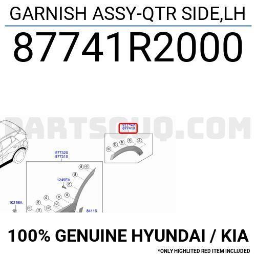 Dodik Stonic Arka Çamurluk Çıtası 2018-2021 Sol (Oem No:87741H8400)