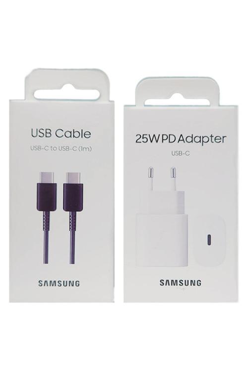 Orijinal Pd 25W Hızlı Şarj Adaptörü ( Ep-Ta800N ) Ve Siyah Usb-C Kablo ( Ep-Da705) Türkiye Garantili