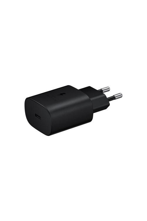Galaxy (A53-A73-S21-S22-M33) Type-C Fast Şarj Adaptörü 25W Siyah ( Türkiye Garantili)