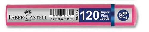 Super Fine Min Mekanik Kurşun Kalem Ucu 0.7 2B 120'li Pembe Tüp