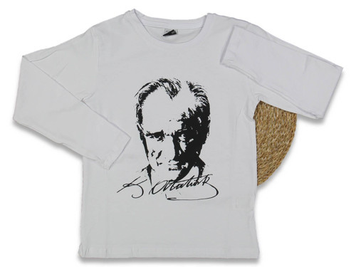 Çocuk Atatürk Baskılı Uzun Kol Tişört BGL-ST03984