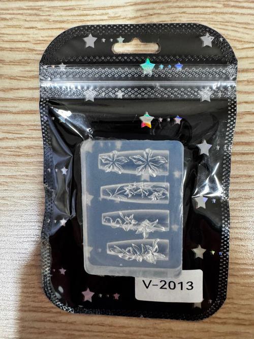 Nail Art Desen Kalıbı, Charm Tırnak Süsleme 3D Silikon Kalıp V-2013