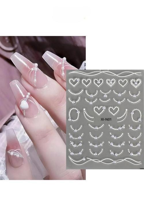 Tırnak Sticker Protez Tırnak Kalıcı Oje Süsleme, Nail Art Sticker X1-N01