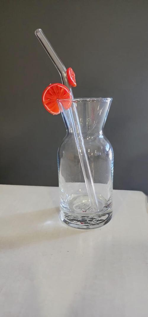 CAM MEYVE FİGÜRLÜ PİPETLİ SÜTLÜK