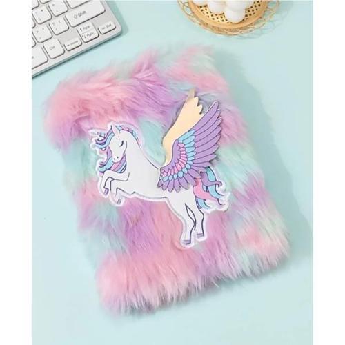 Büro Ev Ofis Hediyesi için Unicorn Tasarımlı Peluş Hatıra Defteri
