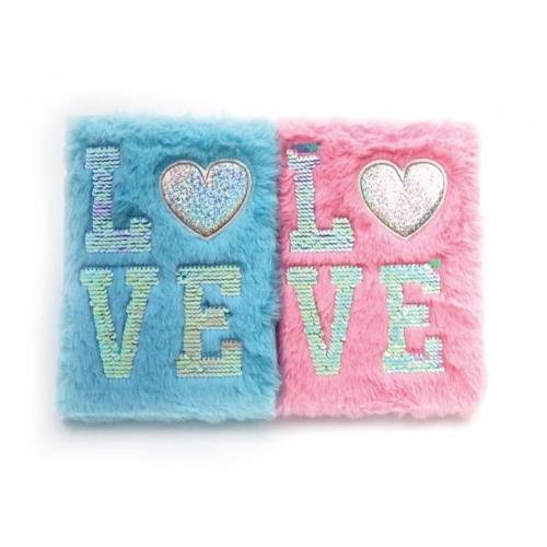 Büro Ev Ofis Hediyesi için Love Tasarımlı Peluş Hatıra Defteri