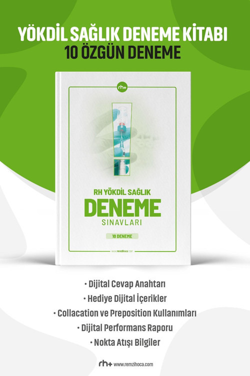 10 Adet Yökdil Sağlık Denemeleri - Açıklamalı Cevap Anahtarı - Performans Raporlu Uygulama Desteği