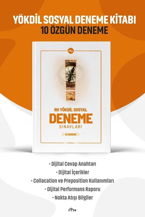10 Adet Yökdil Sosyal Denemeleri - Açıklamalı Cevap Anahtarı - Performans Raporlu Uygulama Desteği