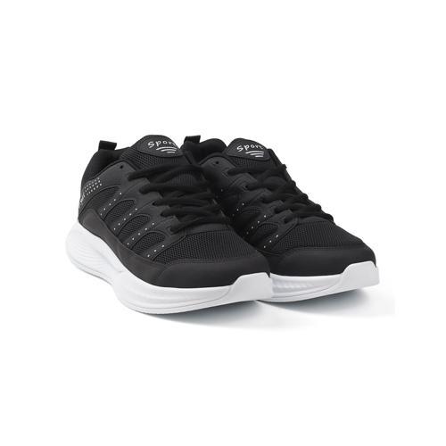 Erkek Siyah Beyaz Günlük Spor Ayakkabı Rahat Yürüyüş Sneaker Hafif Tabanlı