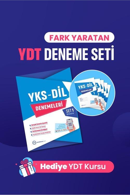 Yksdil / Ydt Deneme Seti 1 - Hediye Eğitim - Optik Form - Açıklamalı Çözümler - Sınavla Uyumlu