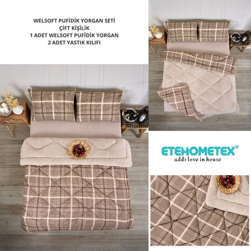 ÇİFT KİŞİLİK LÜX WELSOFT YORGAN SETİ 195X215CM