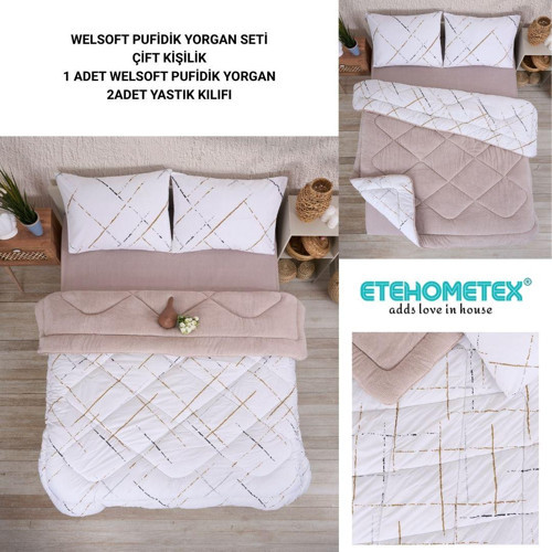 ÇİFT KİŞİLİK LÜX WELSOFT YORGAN SETİ 195X215CM