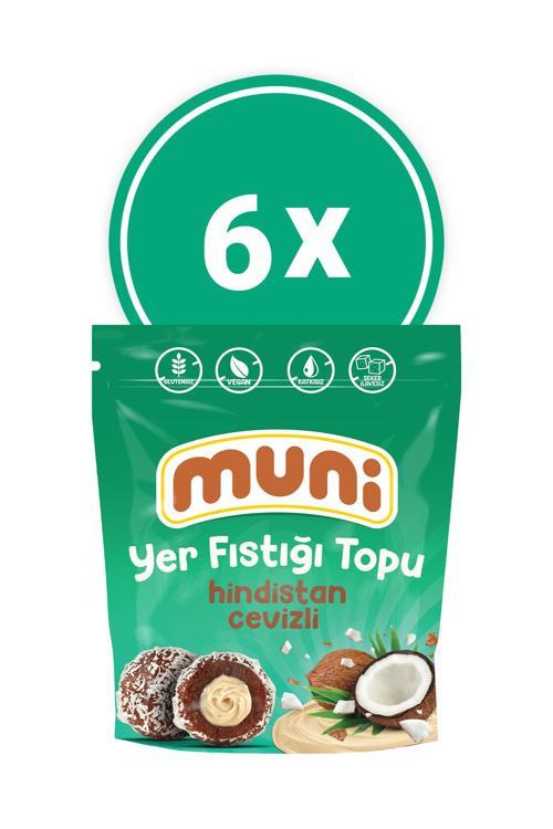 Hindistan Cevizli Yer Fıstığı Topu, 80 G X 6 Adet
