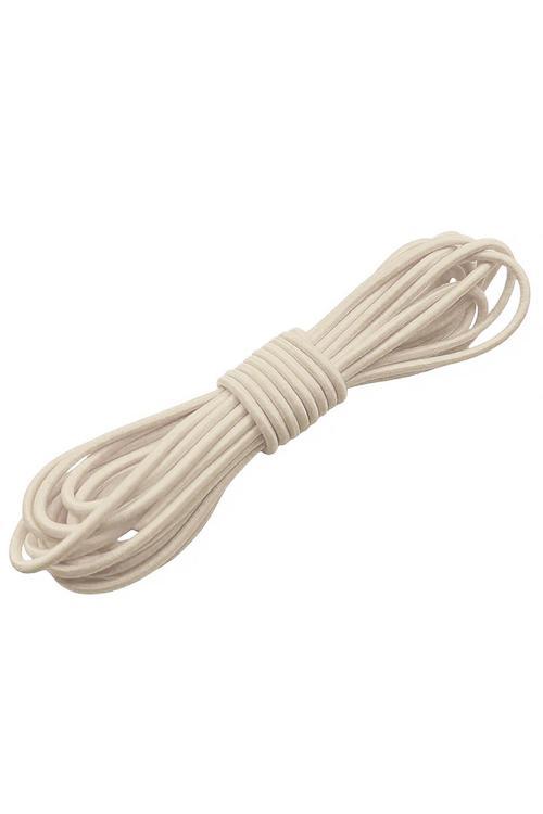 Krem Renk 5 Metre 2 mm Yuvarlak Lastik