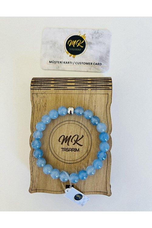 GERÇEK MAVİ AKİK TAŞI BİLEKLİK | ÖZEL KUTUSUNDA | MÜŞTERİ KARTLI MK.009.001