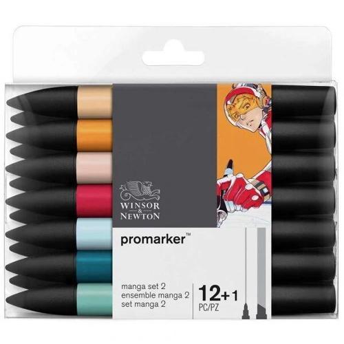 ProMarker Kalem Seti 12+1 Renk GENİŞLETİLMİŞ MANGA SETİ 2