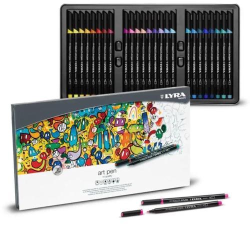Hi-Quality Art Pen Çizim Kalemi Seti 30 Renk Metal Kutu