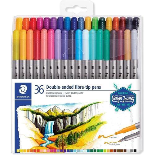 Çift Uçlu Keçeli Kalem Seti 36 RENK (0.5 mm - 3 mm)