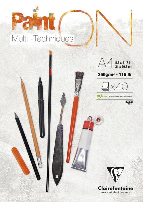 Paint'On Multi-Techniques Karışık Teknik Eskiz Çizim Defteri 250 gr. A4 50 yp.