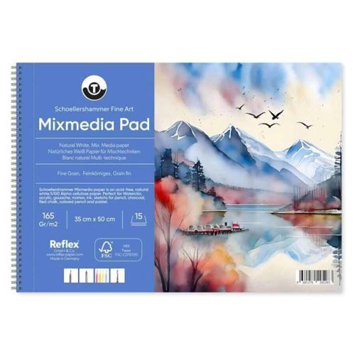Mix Media Pad Çok Amaçlı Eskiz Çizim Defteri 165 gr. 35x50 cm. 15 yaprak