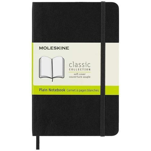 Yumuşak Kapak Çizgisiz Defter Cep Boy 9x14 cm. 192 Sayfa Siyah
