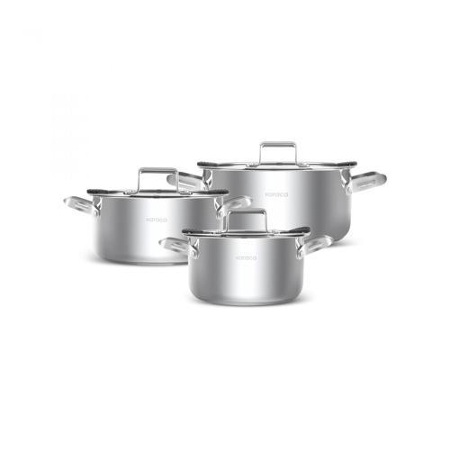Montreal İndüksiyon Tabanlı 6 Parça Çelik Midi Set