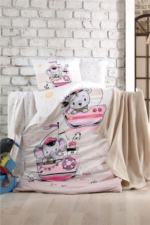 Sailing Pembe Ranforce Bebek Nevresim Takımı