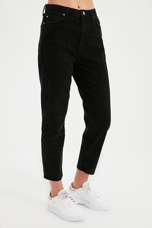 Ganikus Anisa Solmaz Mom Jean Kadın Boyfriend Yüksek Bel Power Likra