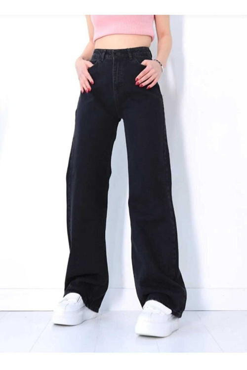 Siyah Boyfriend Salaş Jeans