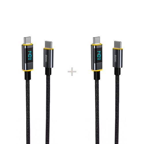 Magline Type-C to Type-C 1.2m PD 3.1 480Mbps 140W LED Ekranlı Naylon Örgülü Süper Hızlı Şarj/Da