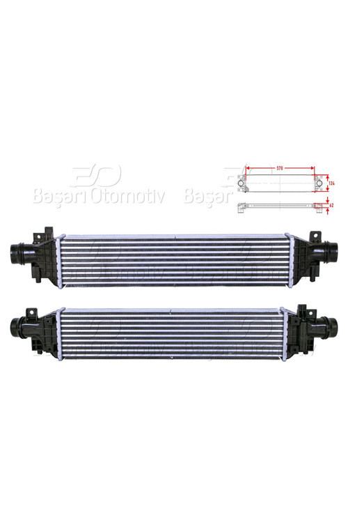 OPEL MOKKA CHEVROLET TRAX 1.4 12 TURBO RADYATORU (INTERCOOLER) 570X124X62