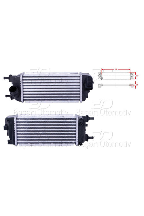 FIAT PANDA 0.9 T - 1.3 JTD 12 TURBO RADYATORU (INTERCOOLER) 290X127X64