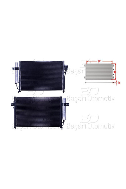 HYUNDAI GETZ 1.1. 1.3 1.4 1.6 02-10 KLIMA RADYATORU 541X351X16