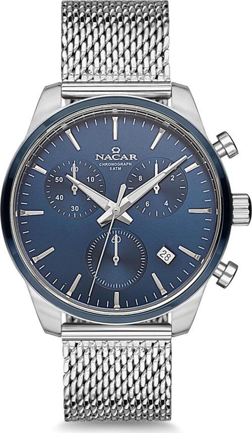 NC34-290316-ALLM Gri Hasır Band Erkek Kol Saati