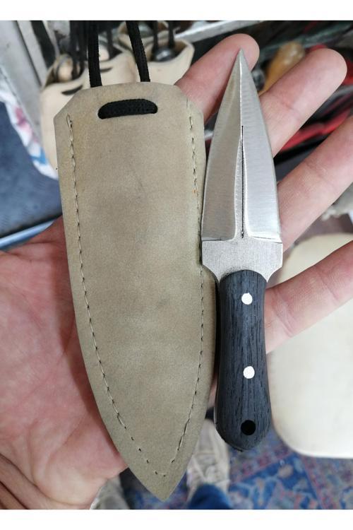 Paslanmaz Çelik Çakı Kama Keskin Bıçak Küçük Boy Özel Kılıfında Kamp Çakısı