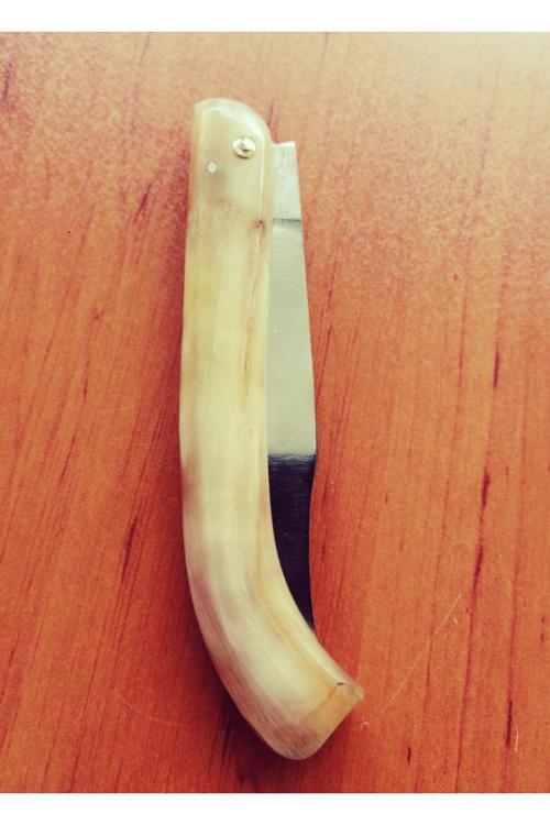 Kemik Tutm Saplı Bıçak - Koç Boynuzu Bıçak - Keskin Çelik - Özel Kutusunda Hediyelik