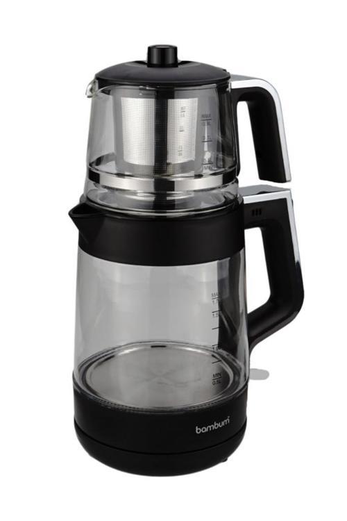 Zelda - Cam Hazneli Çay Makinesi Siyah