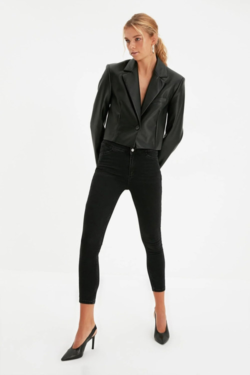 Ganikus Siyah Skinny Fit Jean Likralı