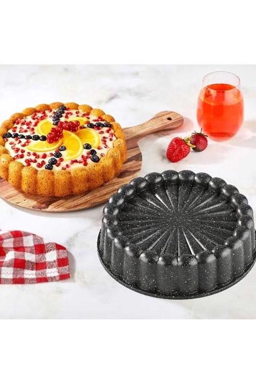 Kizilelmada Granit Kaplama Döküm Kek Kalıbı 28 Cm – Yanmaz, Yapışmaz Yüzey 6 Cm Derinlik