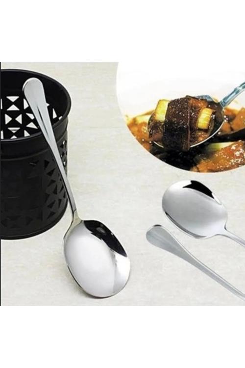 Kizilelmada Paslanmaz Çelik Çok Amaçlı Servis Kaşığı 21 Cm 2’Li Set
